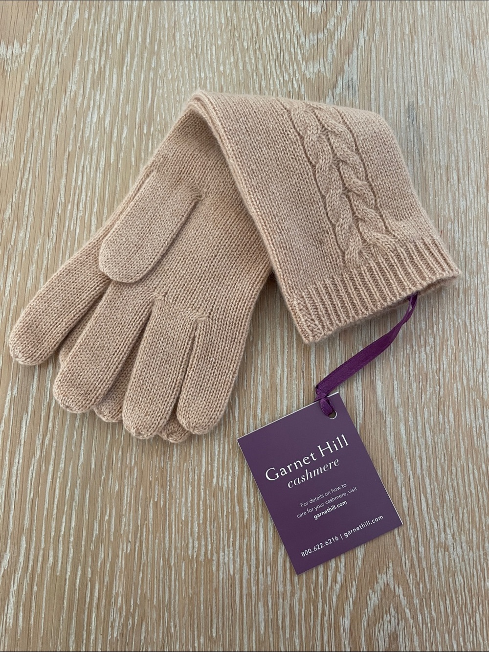 Garnet Hill Cashmere Gloves, NWT